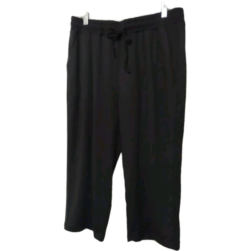 Pants Tarse Black XL Womens Wide Leg Crop Drawstring Athleisure Normcore New NWT